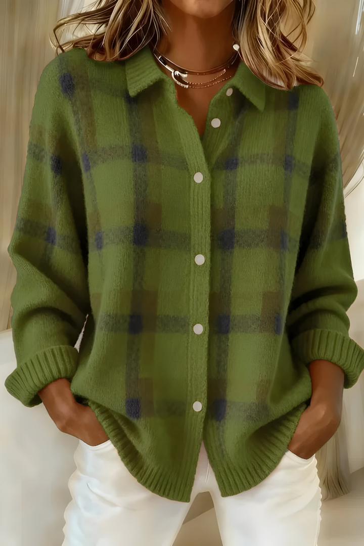 Anna™ | Plaid Cardigan – Retro and Comfortable
