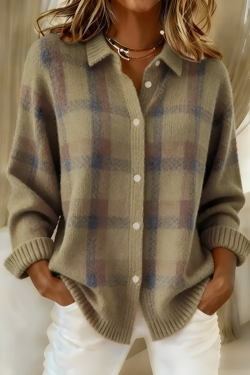 Anna™ | Plaid Cardigan – Retro and Comfortable