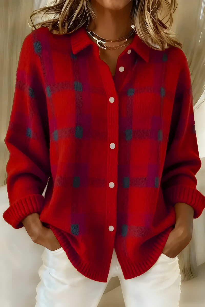 Anna™ | Plaid Cardigan – Retro and Comfortable