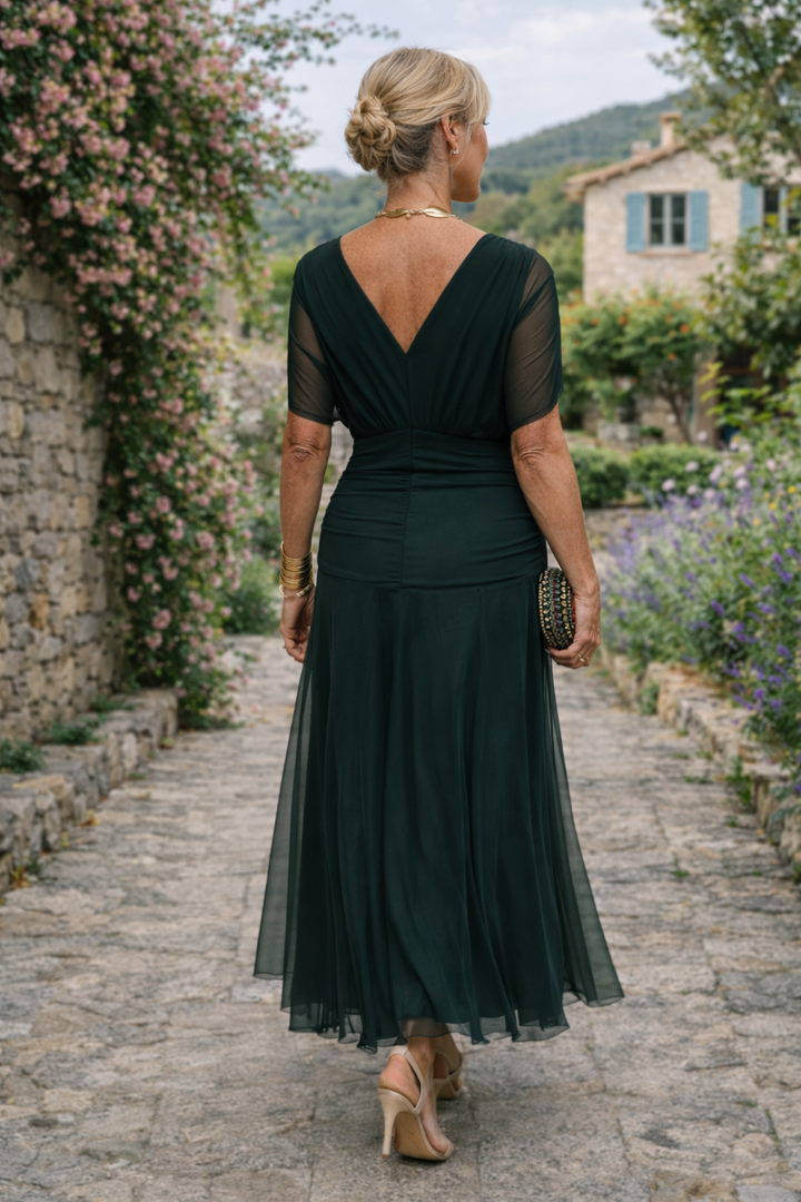 Michelle | Elegant V-Neck Maxi Party Dress