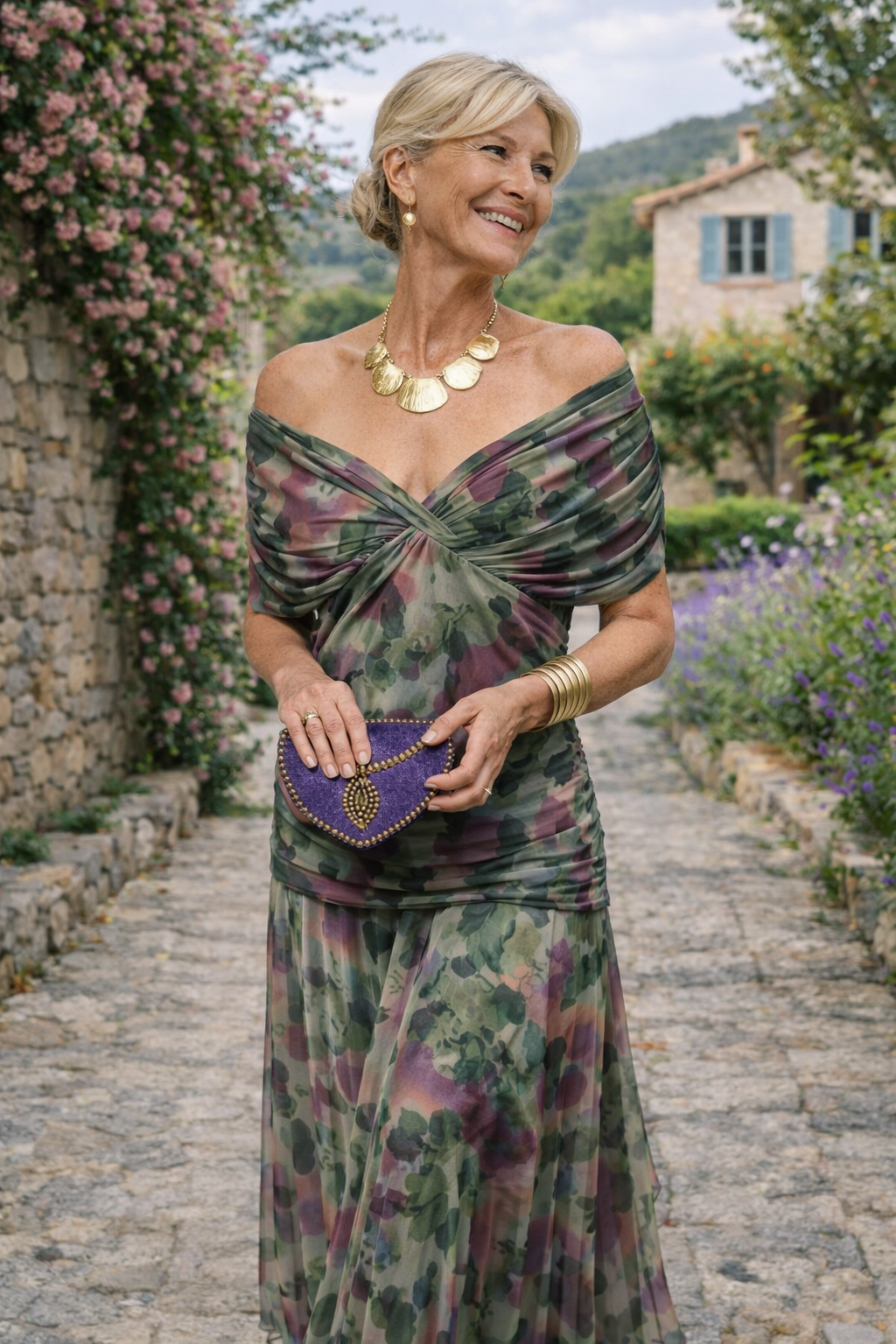 Michelle | Elegant V-Neck Maxi Party Dress