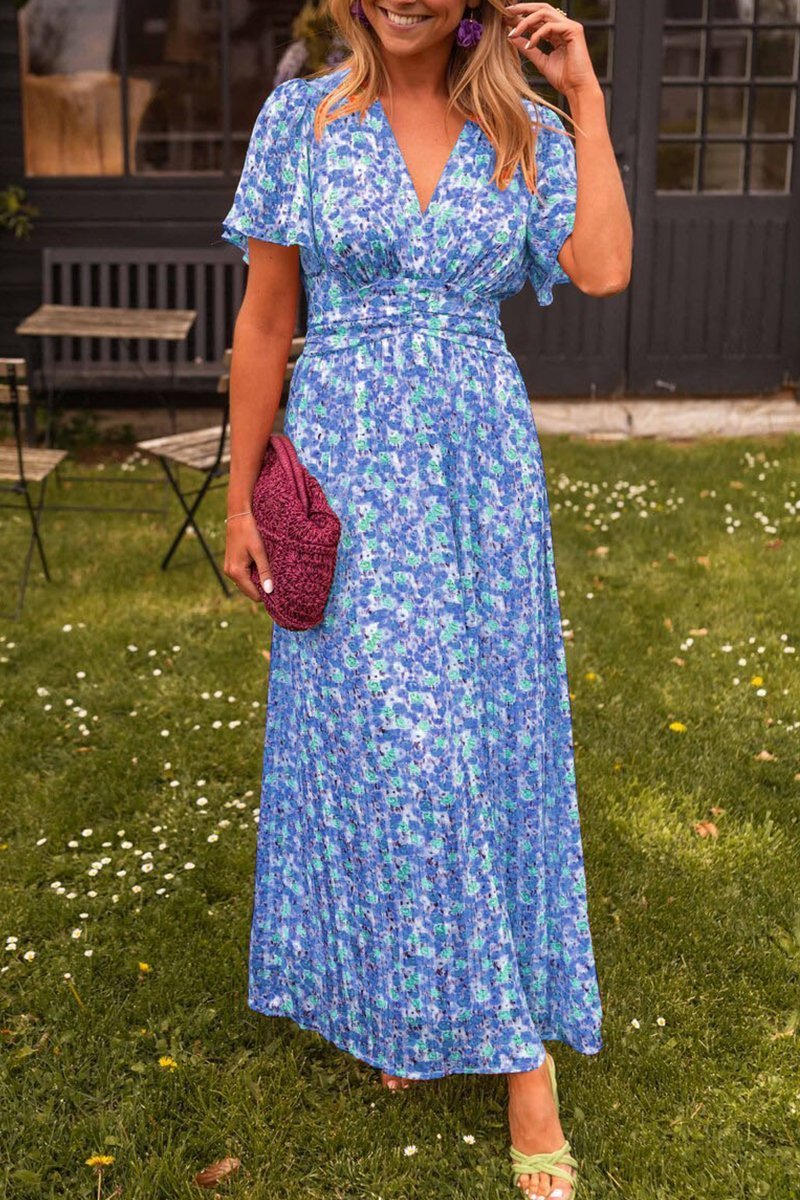 Faith | Elegant Long Dress With Flowers