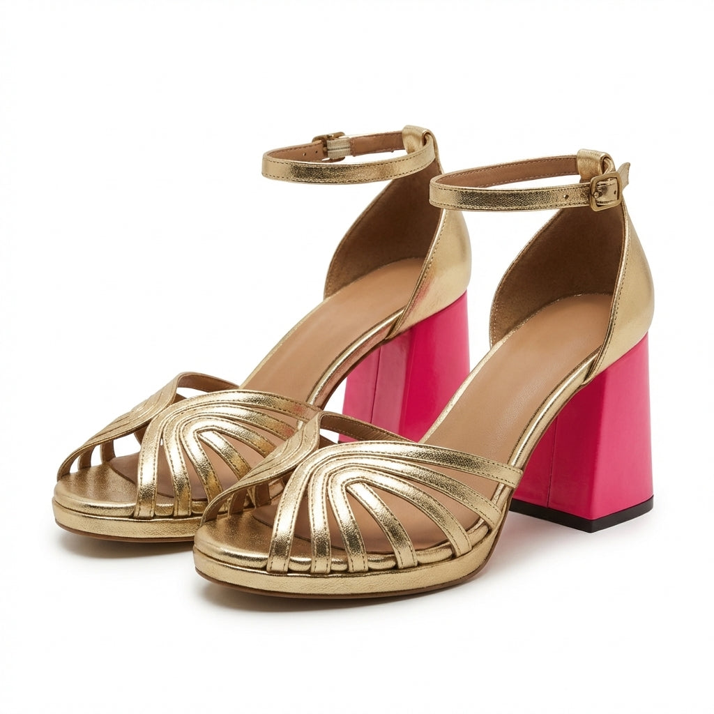 Milvia | Classic sandals with ankle strap and open toes