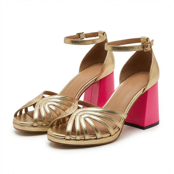 Milvia | Classic sandals with ankle strap and open toes